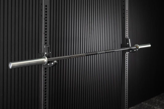 Rackable Short Powerlifting Bar SQMIZE® OB75PL, 190 cm