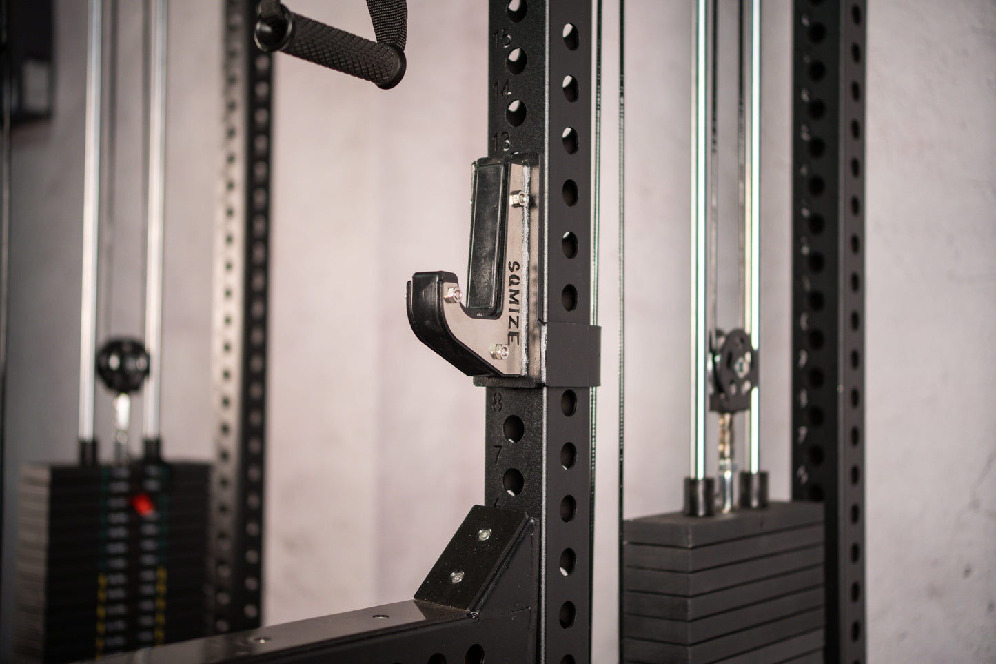 Twin-Power Rack & Kabelzugstation: Twin-Power Gym SQMIZE® ELITE CLUB SQ-S855-90, Kabelzugstation & Half Rack, Höhe 215 cm www.simpleproducts.at 